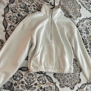 Women's White High-Neck Pullover